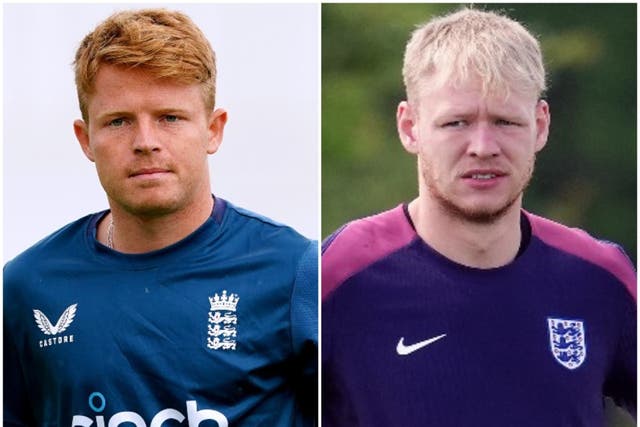 England batter Ollie Pope (left) is good friends with Arsenal and England goalkeeper Aaron Ramsdale (PA)