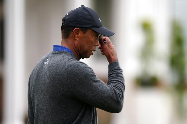 Tiger Woods endured a frustrating first day at the Open (Zac Goodwin/PA)