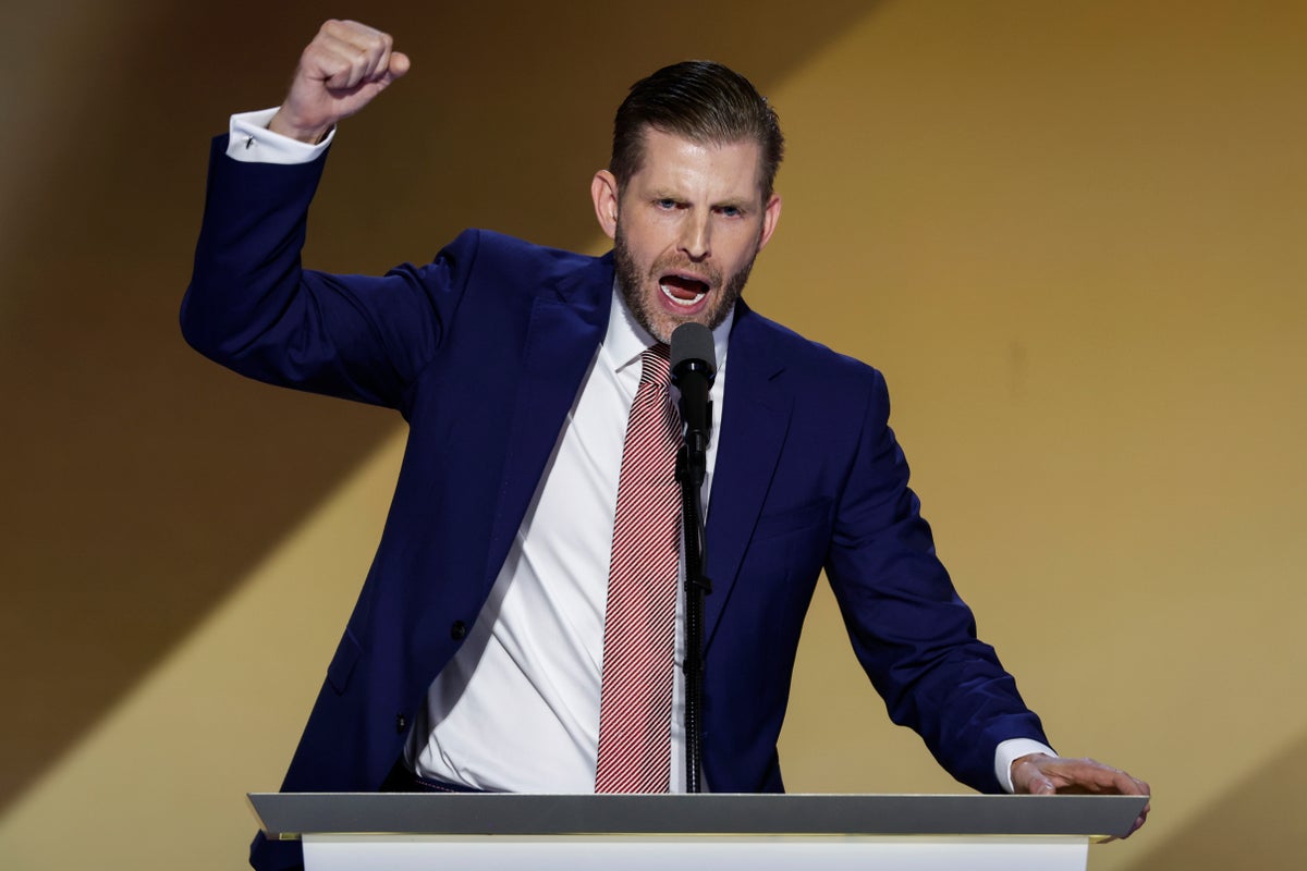 Eric Trump works in his ‘6’5’ height while attacking trans athletes in RNC speech