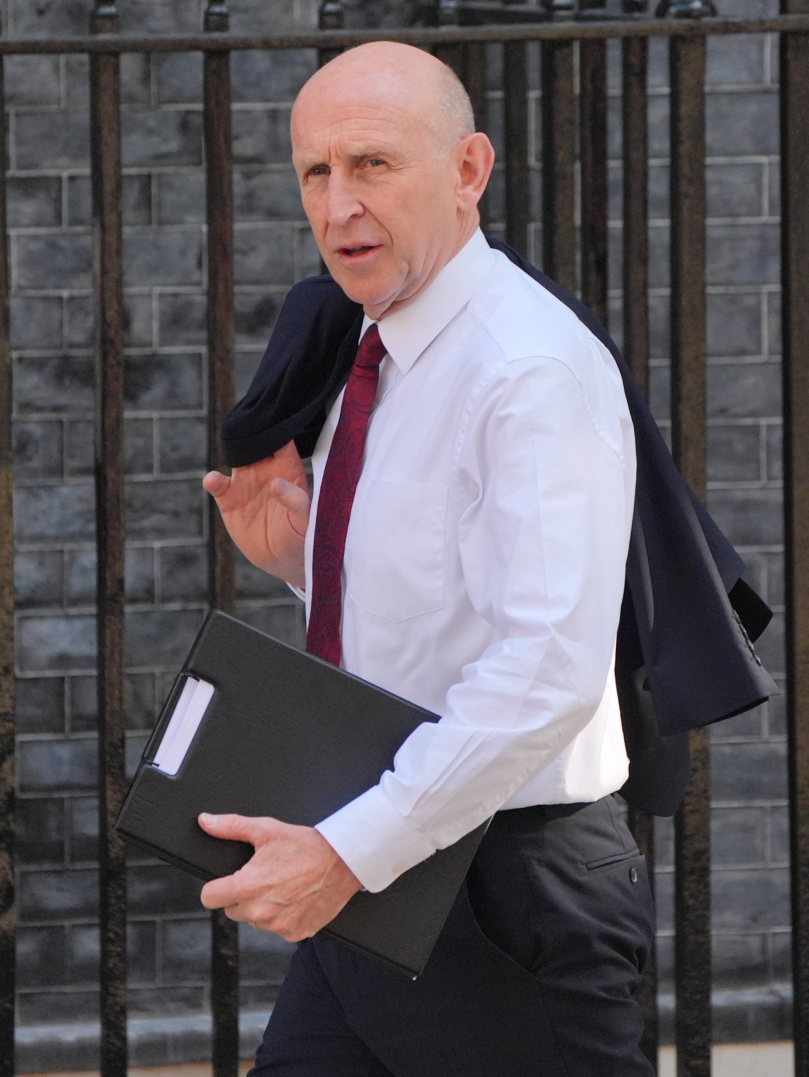 Secretary of State for Defence John Healey arrives at 10 Downing Street, London, to attend a Cabinet meeting which will be addressed by Ukrainian President Volodymyr Zelensky