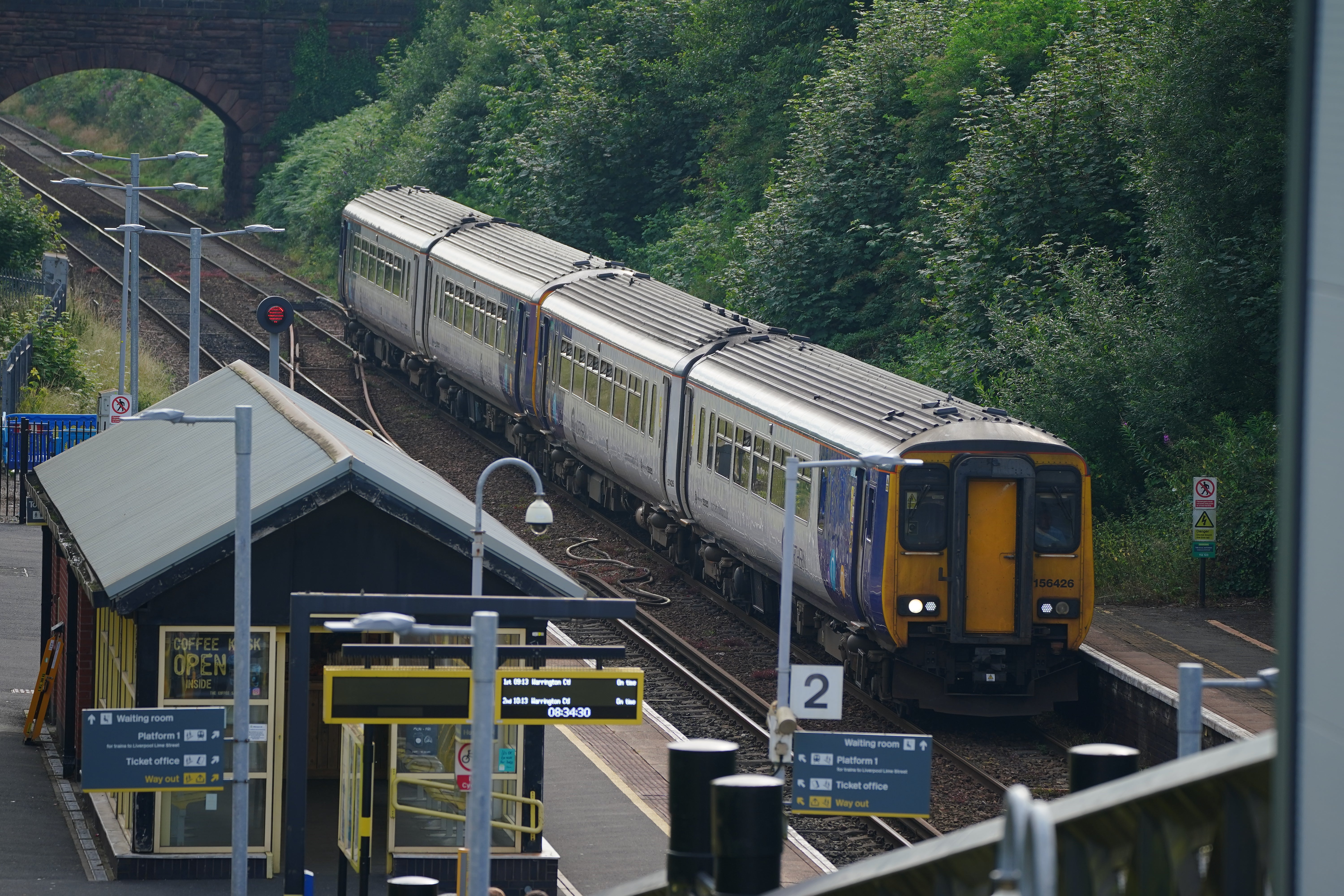 Rail services were affected (Peter Byrne/PA)