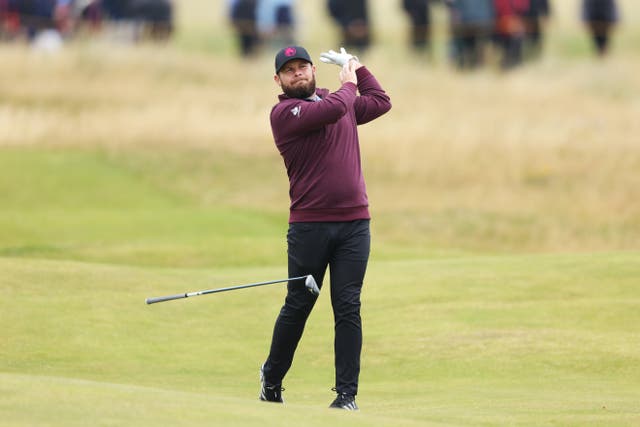 <p>Tyrrell Hatton endured a frustrating opening round at Troon </p>