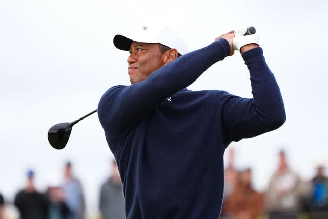 Tiger Woods was on course to comfortably miss the cut in the 152nd Open (Jane Barlow/PA)