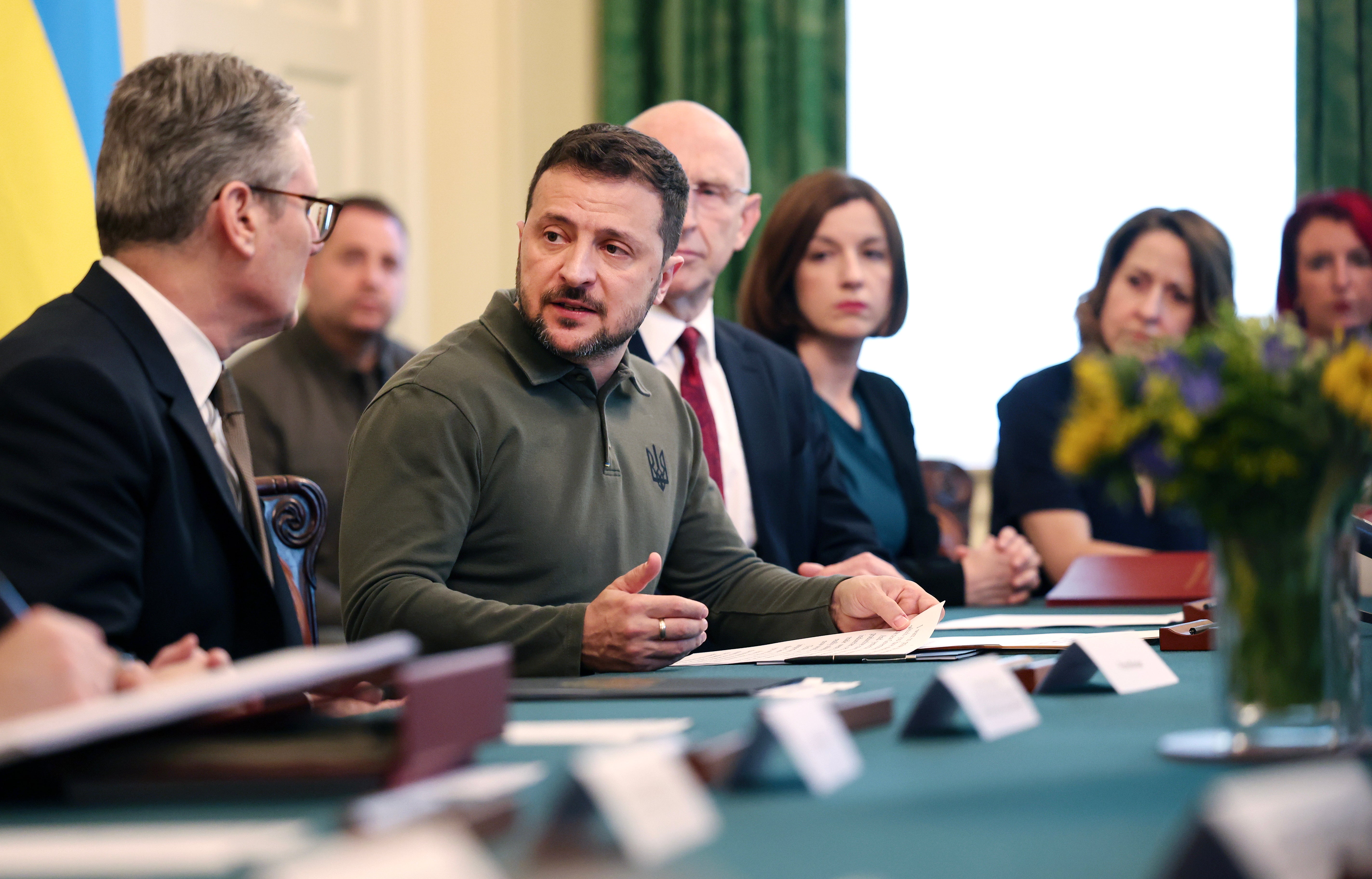 Volodymyr Zelensky urged Sir Keir Starmer to ‘show leadership’ on the issue