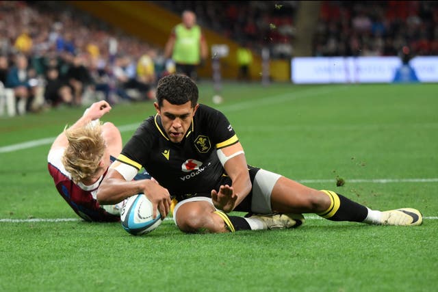 <p>Rio Dyer crossed for a try in Wales’ win </p>