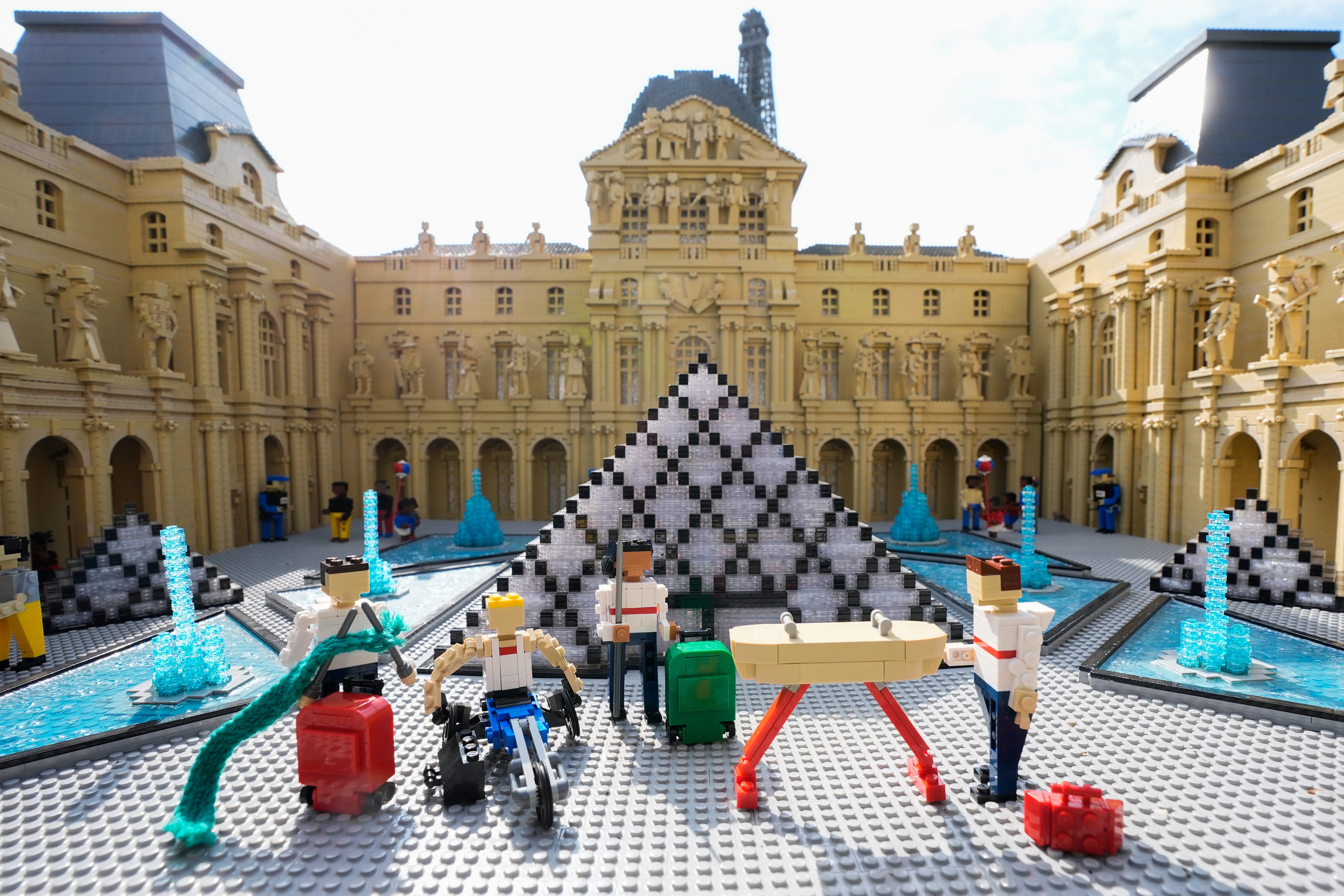 The display at Legoland Windsor includes Parisian landmarks and British athletes (Andrew Matthews/PA)