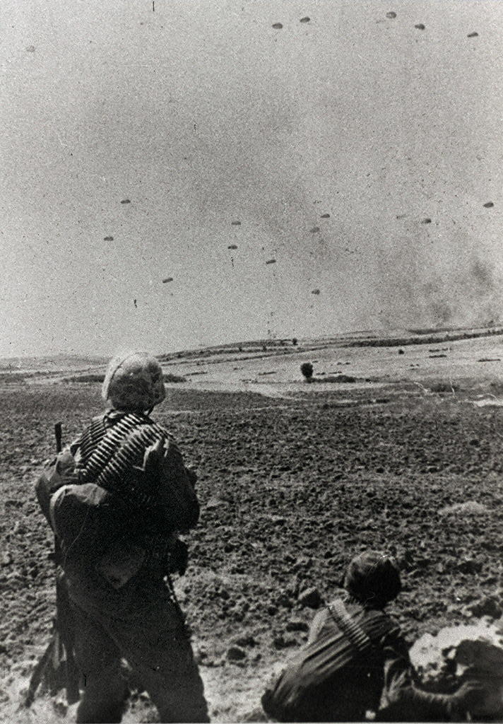 Turkish paratroopers land in July 1974, during the invasion of Cyprus