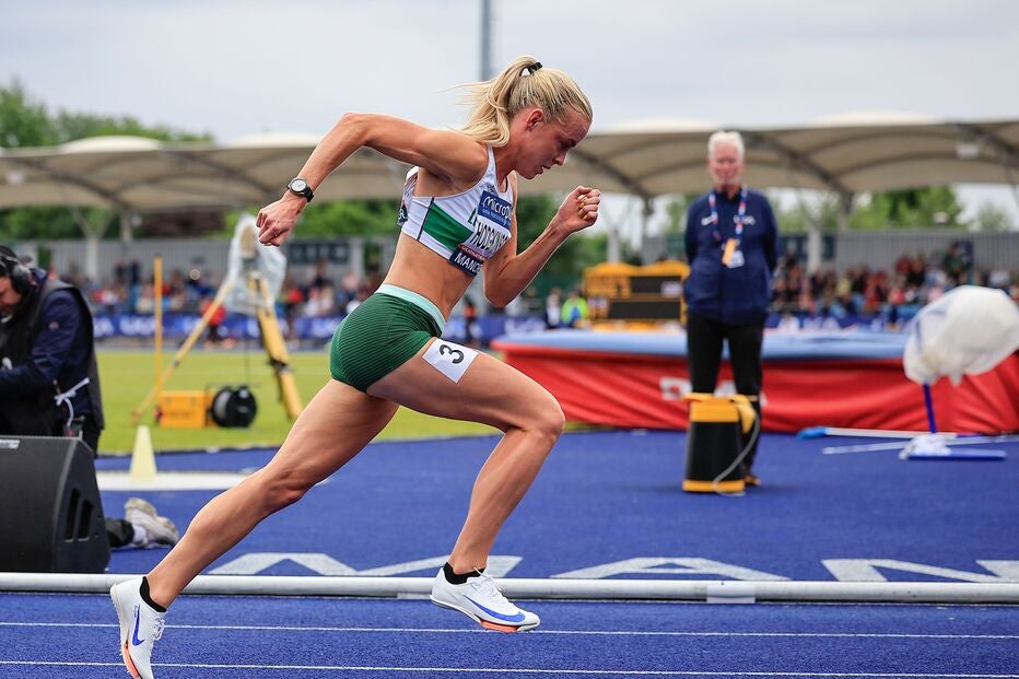 Keely Hodgkinson says running the 800m is very painful (Channel 4/PA)