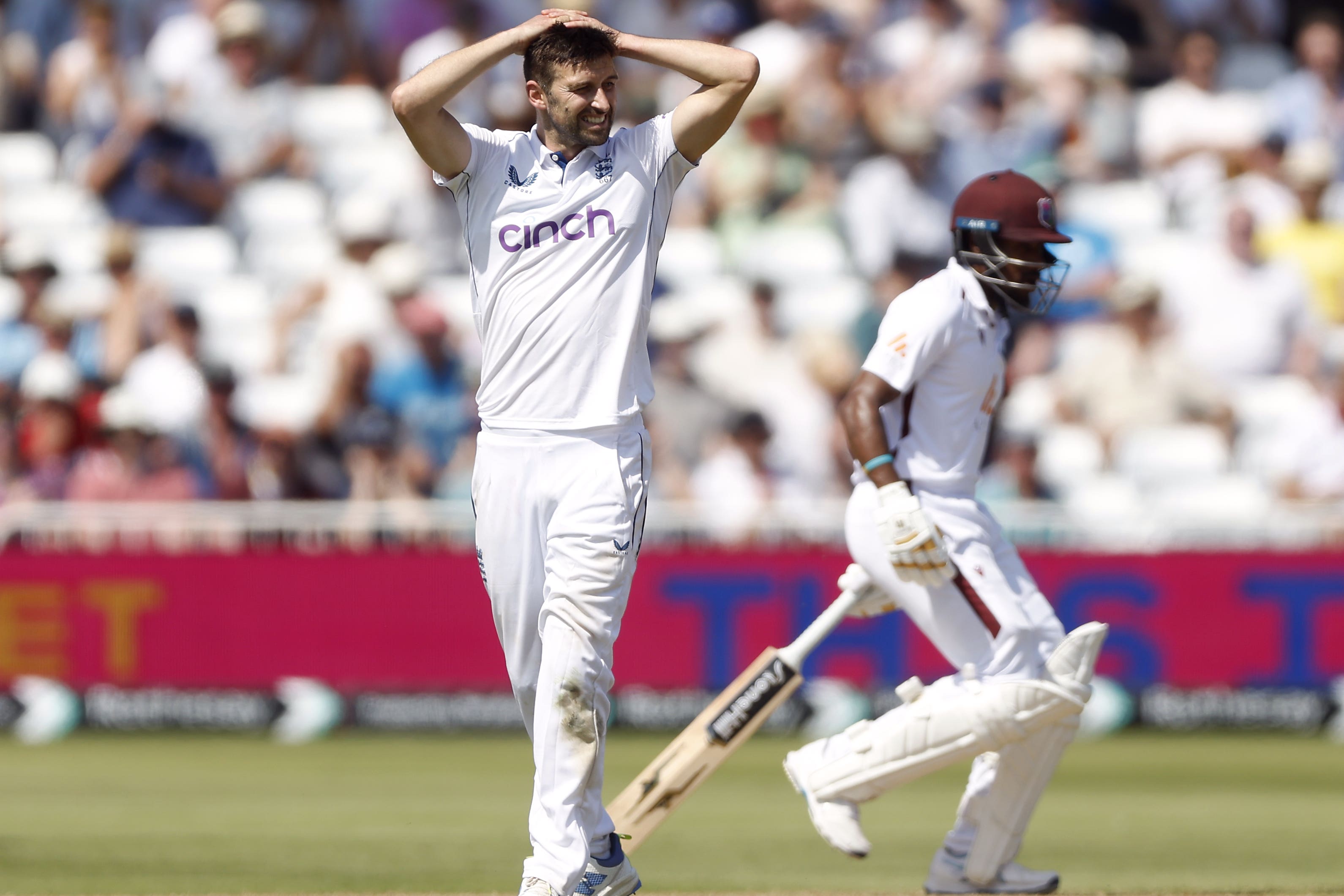 Mark Wood’s blistering speed was unable to break down the West Indies (Nigel French/PA)