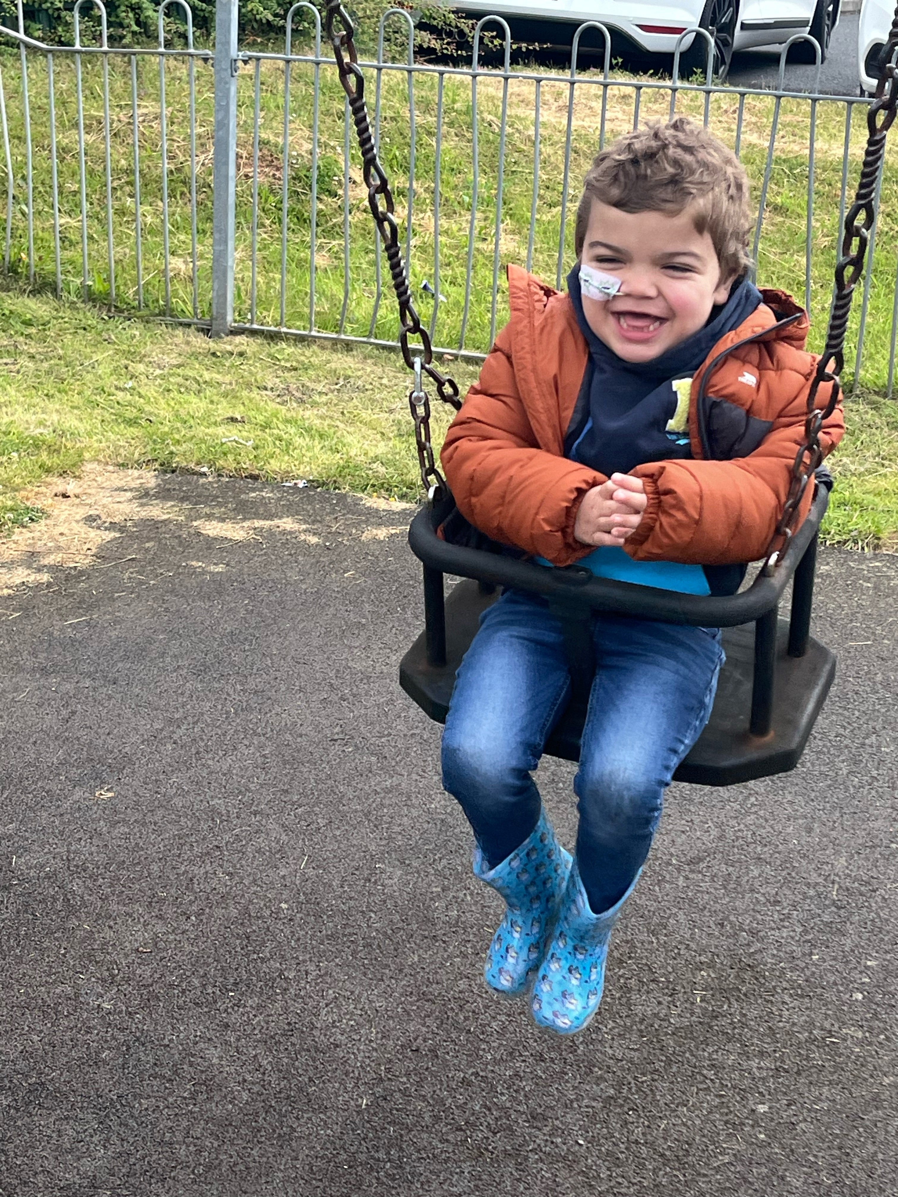 Gunner was diagnosed with a rare condition at 17 months old and had a stem cell transplant in January which required him to spend time in isolation to reduce the risk of infection