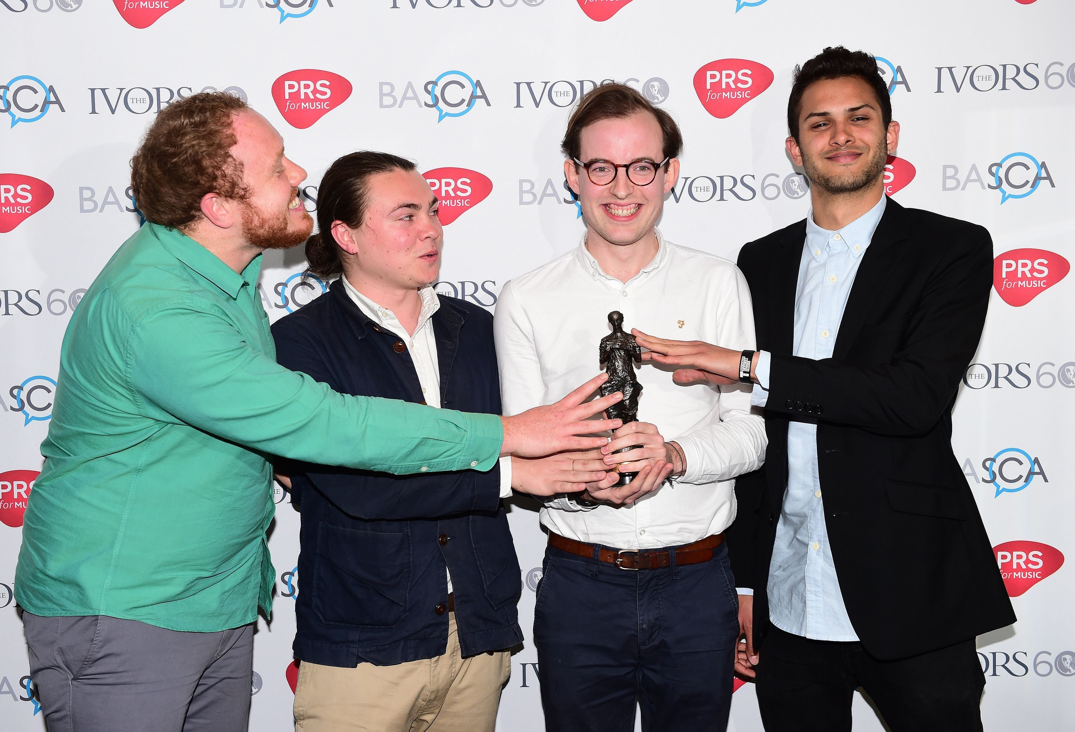 Bombay Bicycle Club wins the album award for So Long, See You Tomorrow at the 60th annual Ivor Novello Awards (Ian West/PA)