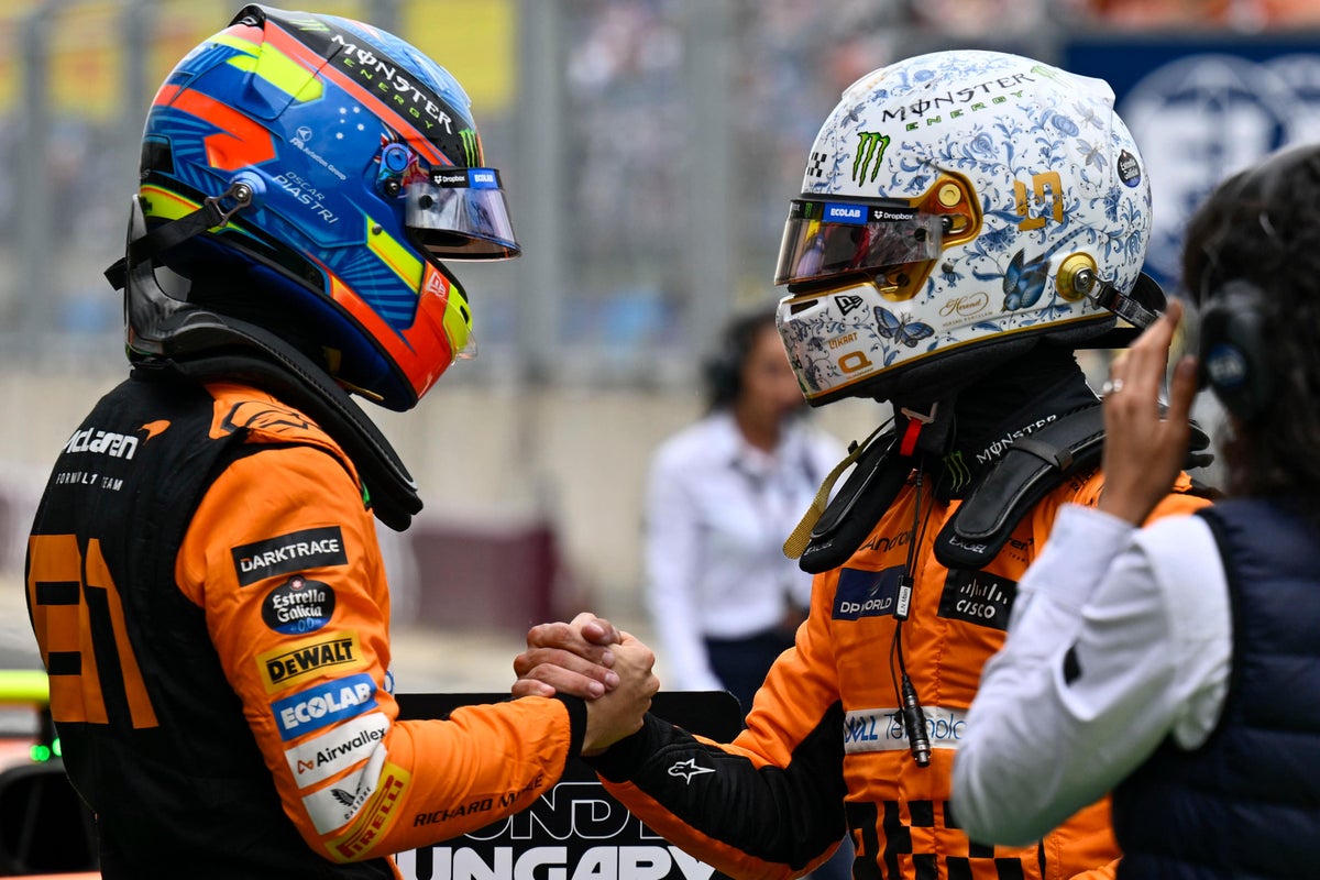 Lando Norris leads McLaren one-two in dramatic Hungarian GP qualifying