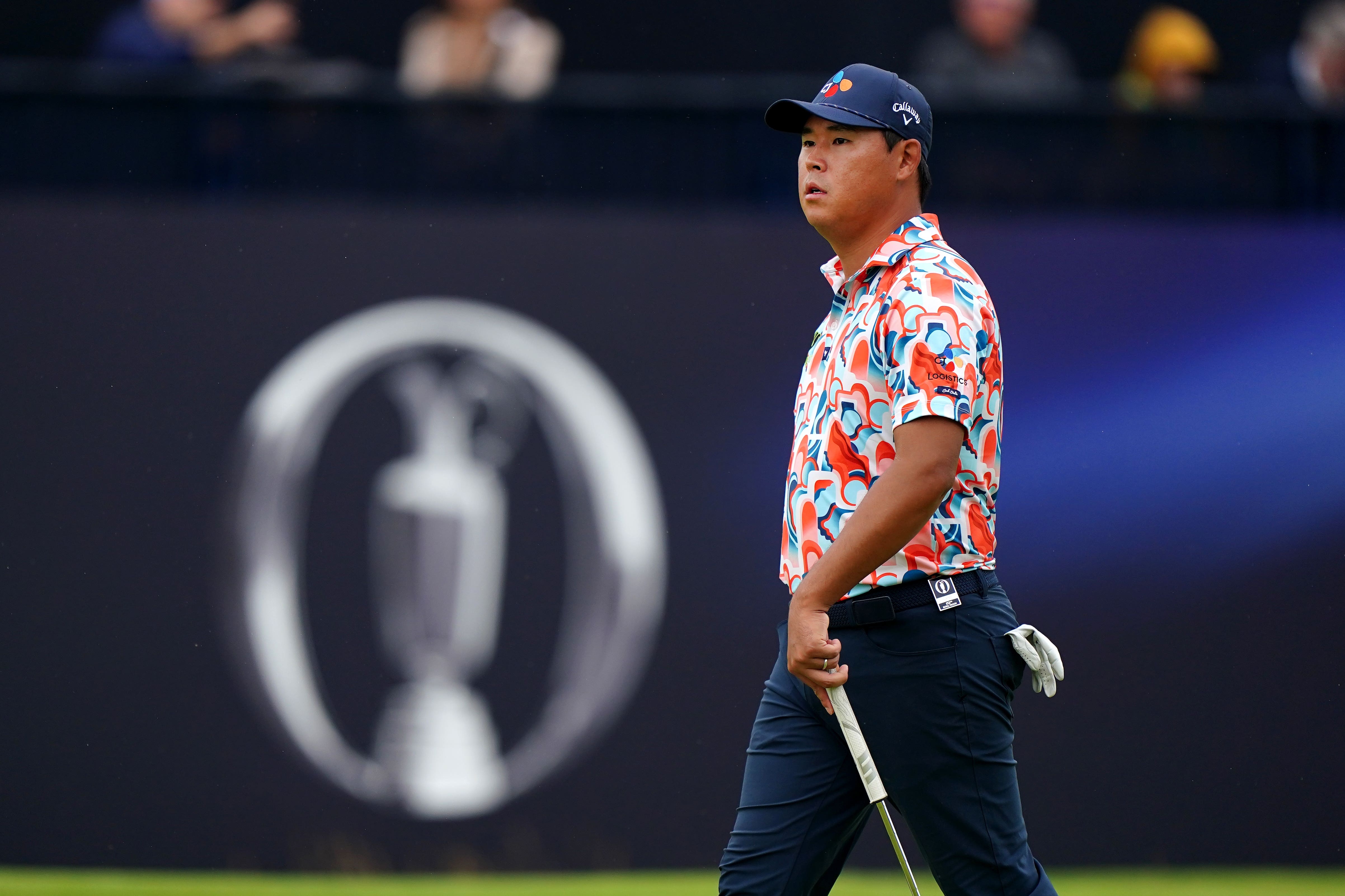 South Korea’s Si Woo Kim recorded the longest hole-in-one in major history (Zac Goodwin/PA)