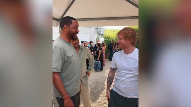 <p>Ed Sheeran reveals Fresh Prince of Bel-Air tattoo to surprised Will Smith.</p>