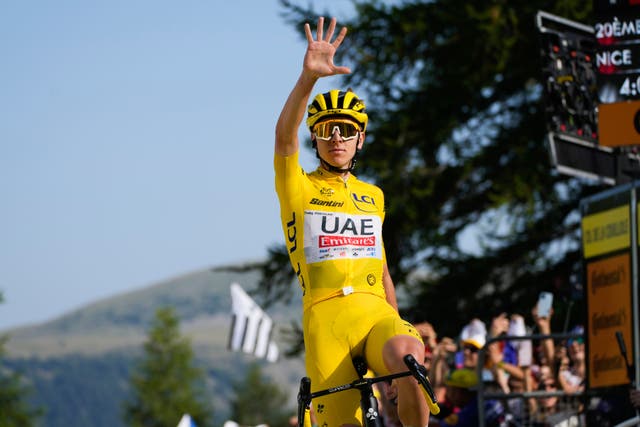 Tadej Pogacar secured his fifth stage win of a Tour de France he has dominated (Jerome Delay/AP)