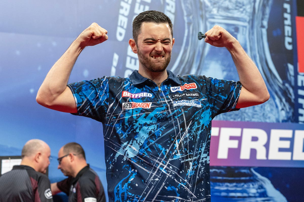 Luke Humphries is through to the final of the World Matchplay (Mark Robinson/PDC/PA)