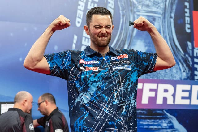 Luke Humphries is through to the final of the World Matchplay (Mark Robinson/PDC/PA)