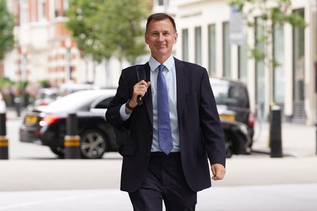 <p>Shadow chancellor Jeremy Hunt said the Tories should take the time they need to select their new leader (Lucy North/PA)</p>