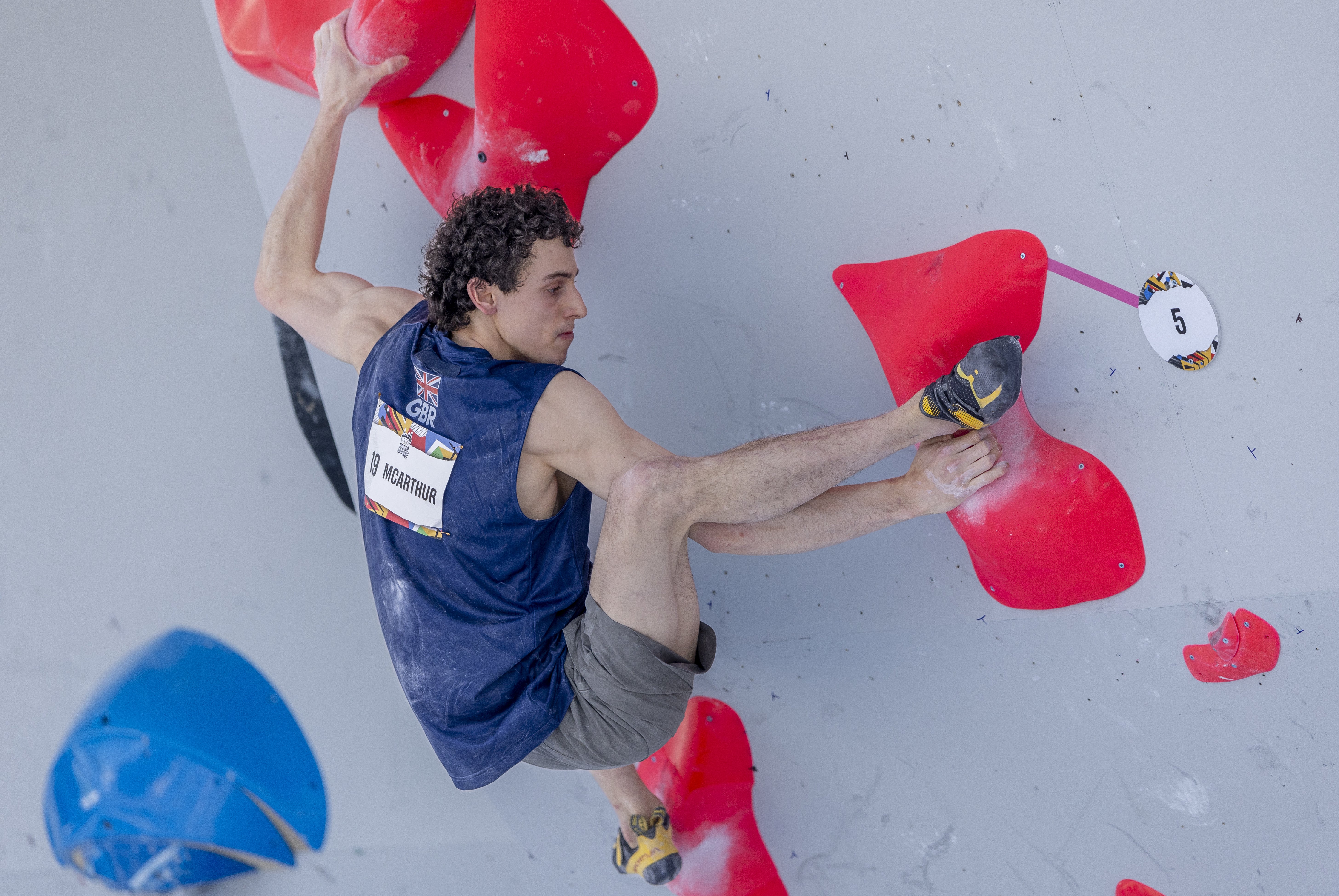 Hamish McArthur is one of four British climbers to qualify for Paris (Kieran Cleeves/IOC/PA Media)