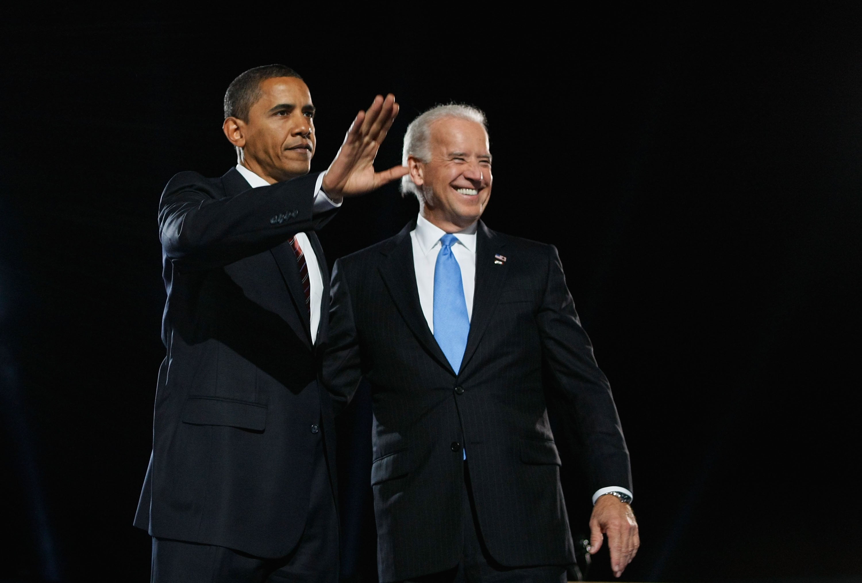 Barack Obama and Joe Biden in 2008