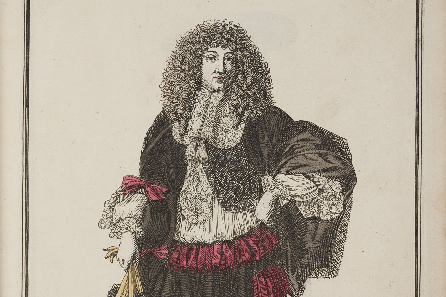 A 17th century fashion print from the collection of Samuel Pepys (Pepys Library, Magdalene College Cambridge/PA)