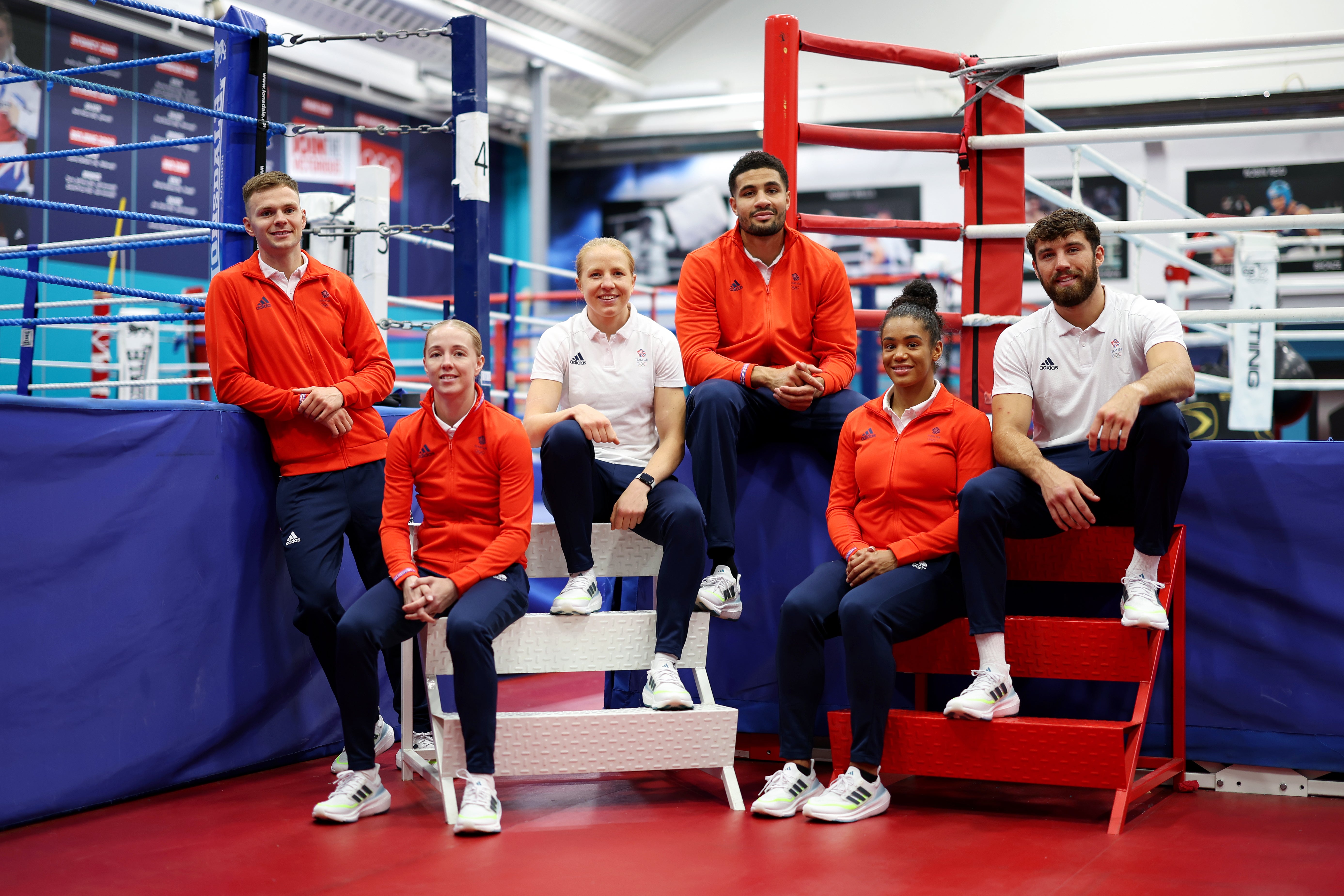 Lewis Richardson, Charley Davison, Rosie Eccles, Delicious Orie, Chantelle Reid and Pat Brown of Team GB