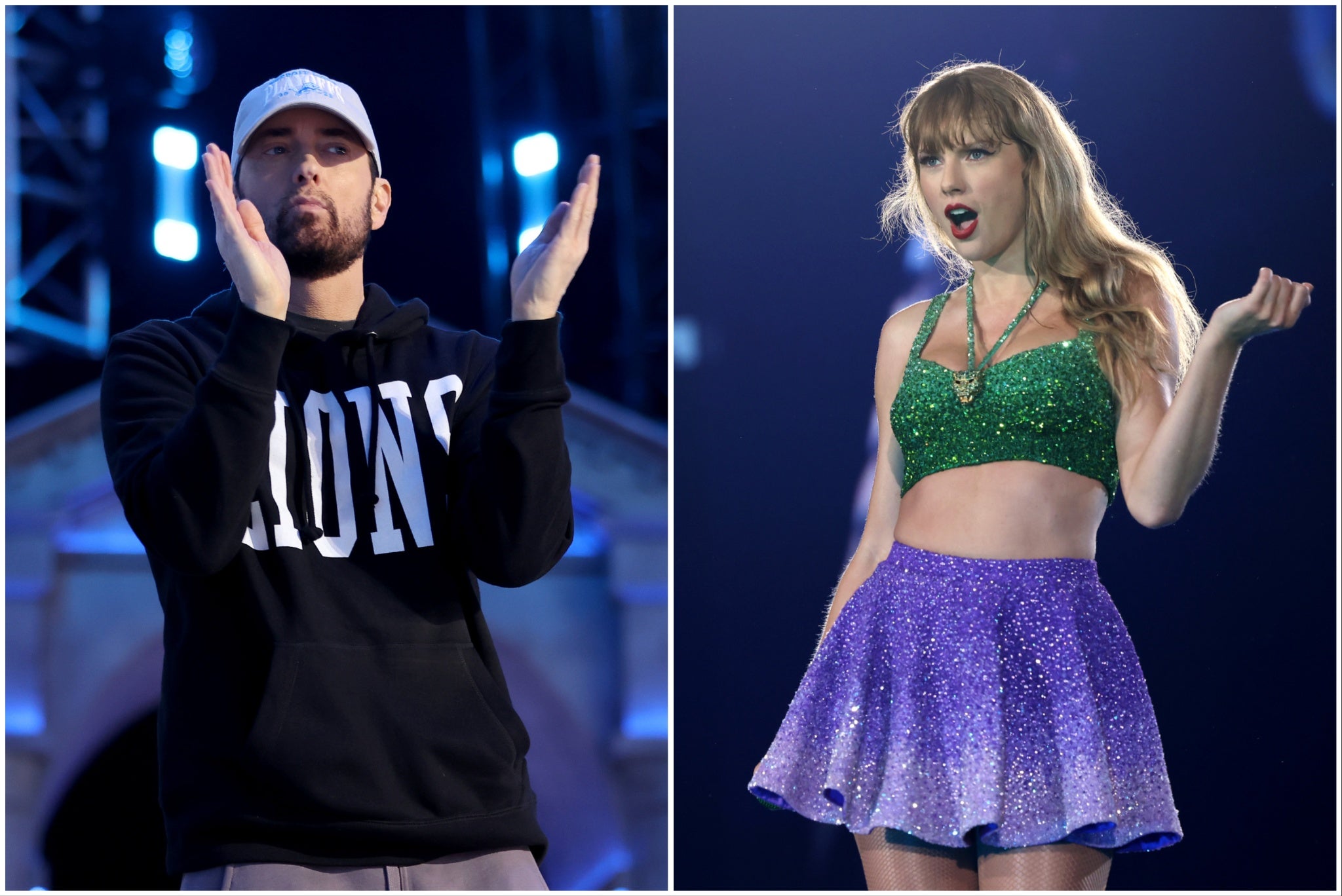 Eminem has knocked Taylor Swift off the top spot on the US albums chart