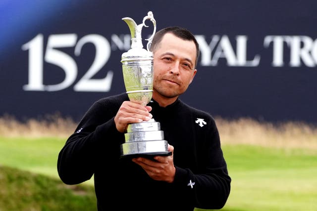 Xander Schauffele is targeting a career grand slam after winning the 152nd Open at Royal Troon (Jane Barlow/PA)