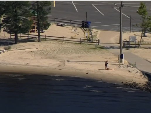 The beach will be closed to swimmers but visitors can still sit on the beach itself