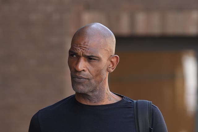 Matthew Martin outside Chelmsford Crown Court where he is on trial alongside Sean Harper, Shiza Harper and Mark Christopher, charged with conspiracy to kidnap and conspiracy to commit false imprisonment (Joe Giddens/ PA)