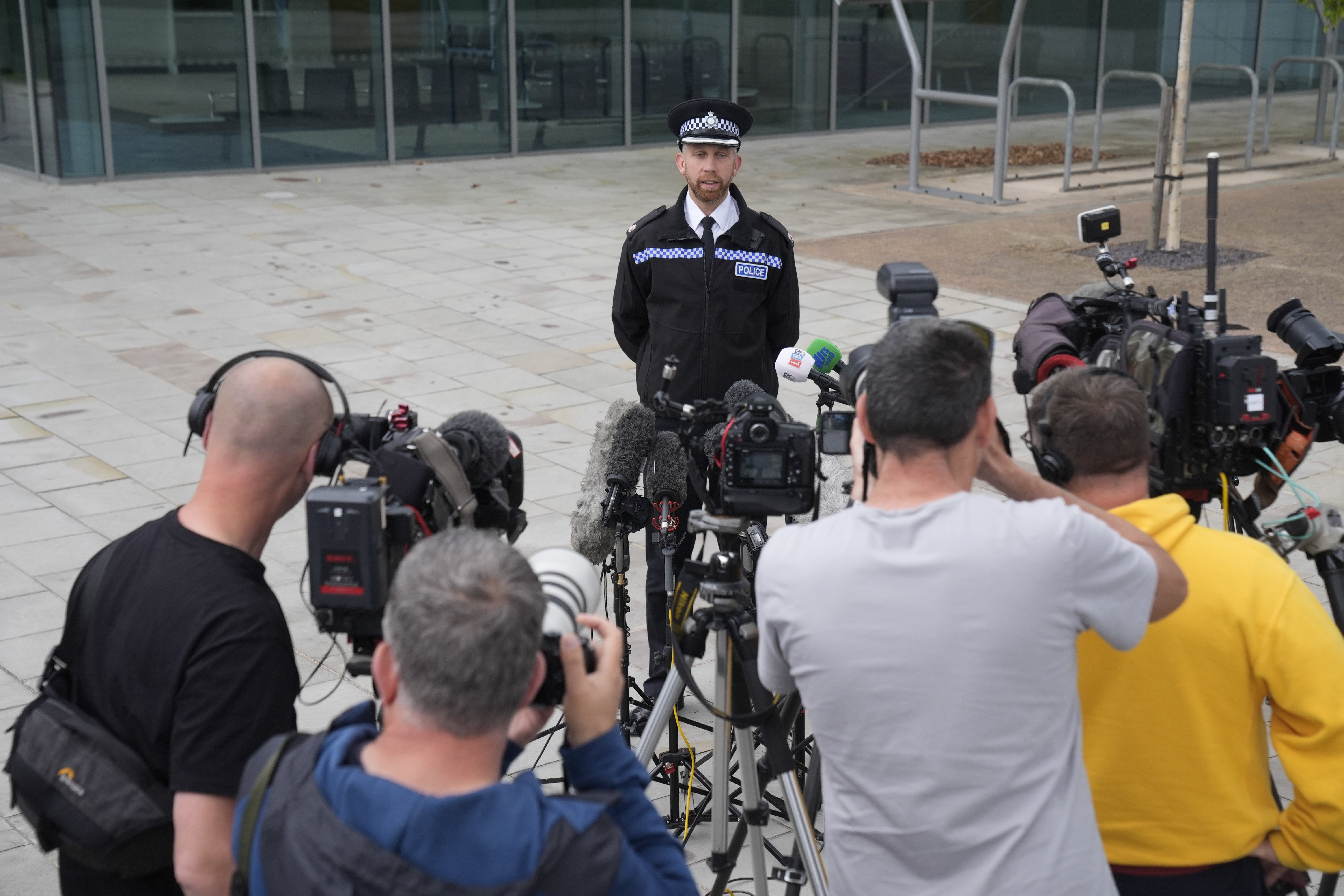 Superintendent Alan Travis speaks to the media about the tragedy (Danny Lawson/PA)