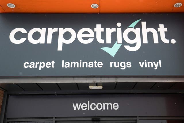 A view of Carpetright in Leeds, as the company was bought by rival Tapi in a rescue deal (Danny Lawson/PA)