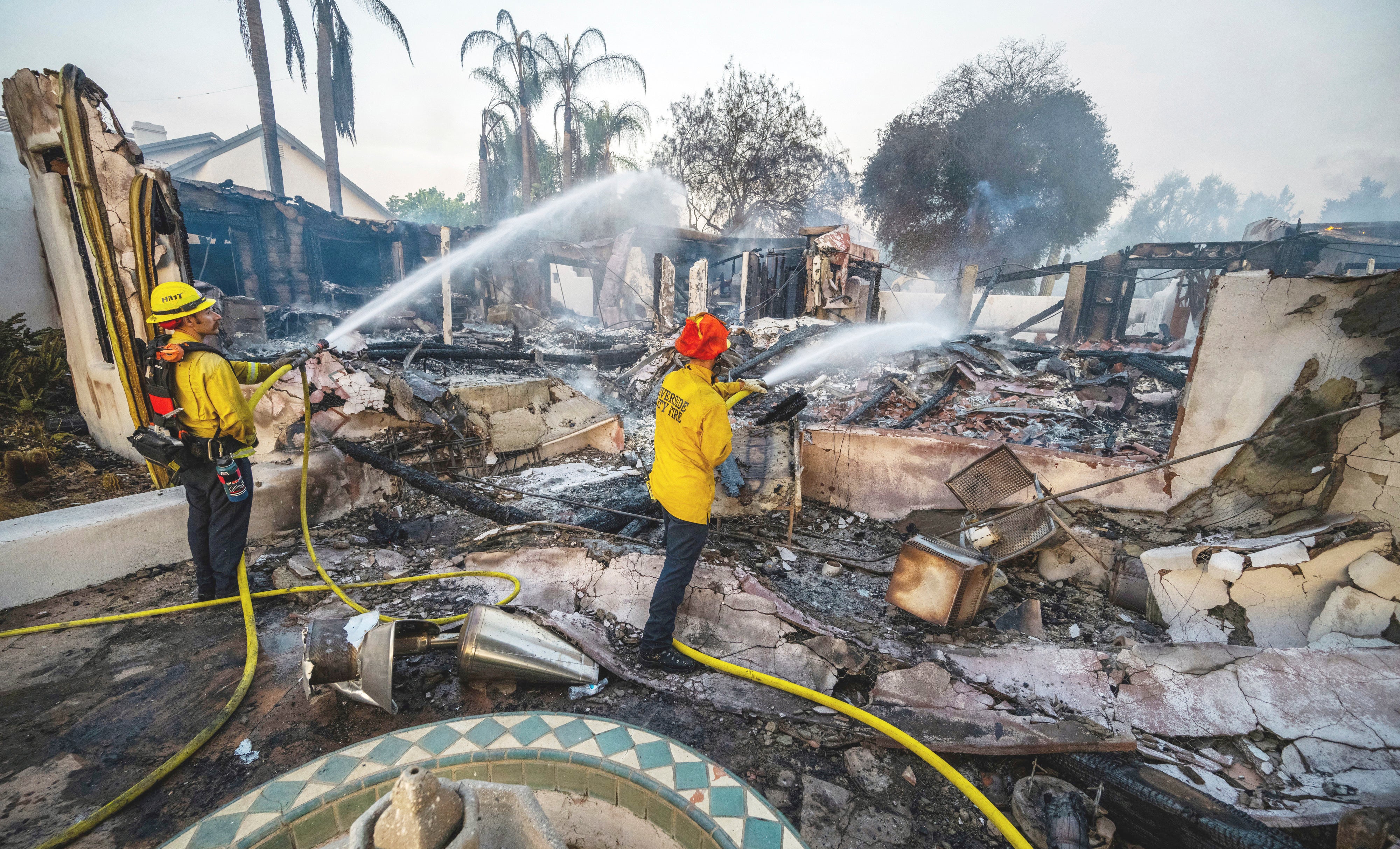 The Hawarden Fire, which was ignited on Sunday, has destroyed six homes, damaged seven and burned 527 acres