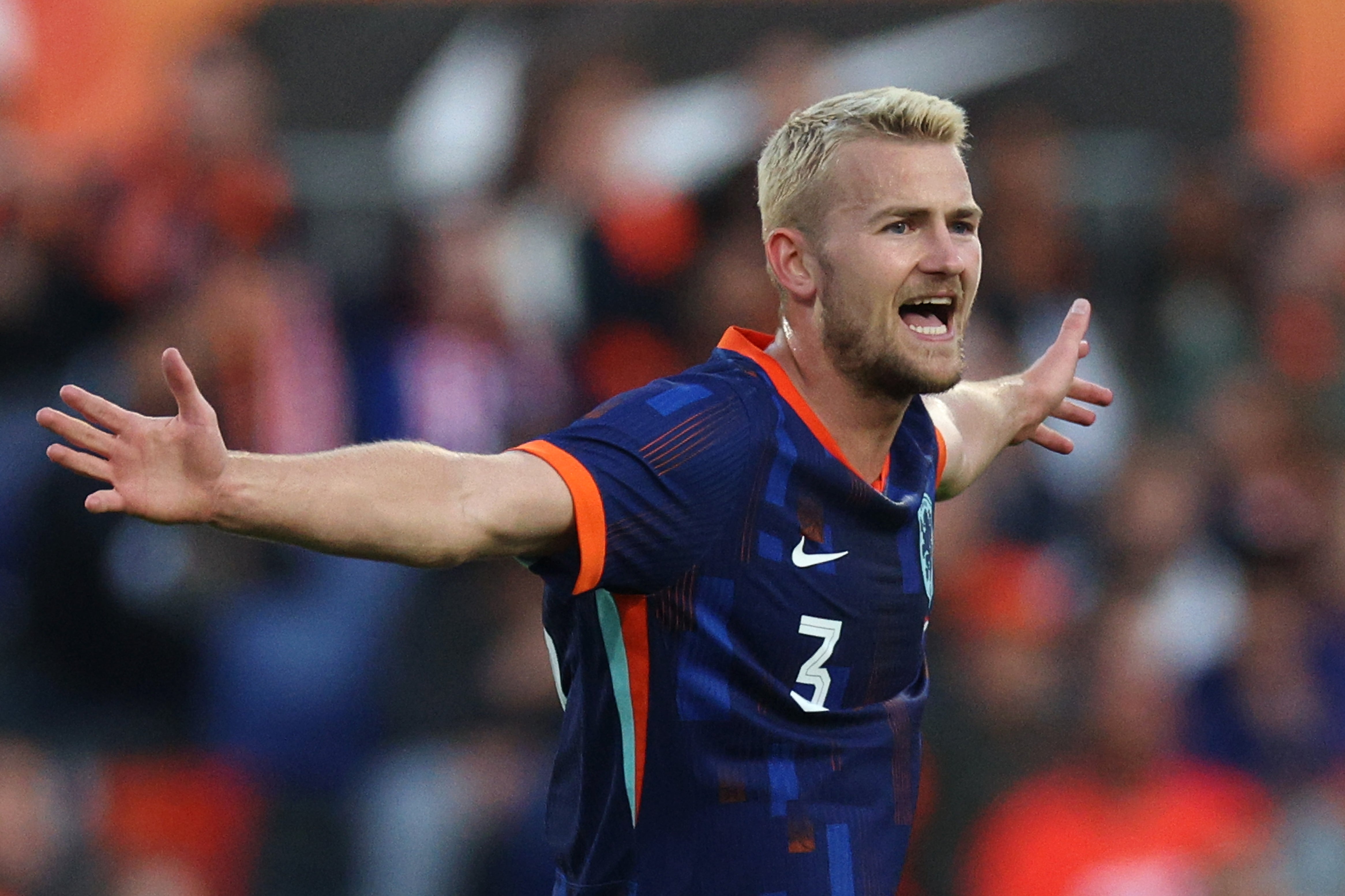 Matthijs de Ligt of Netherlands in action