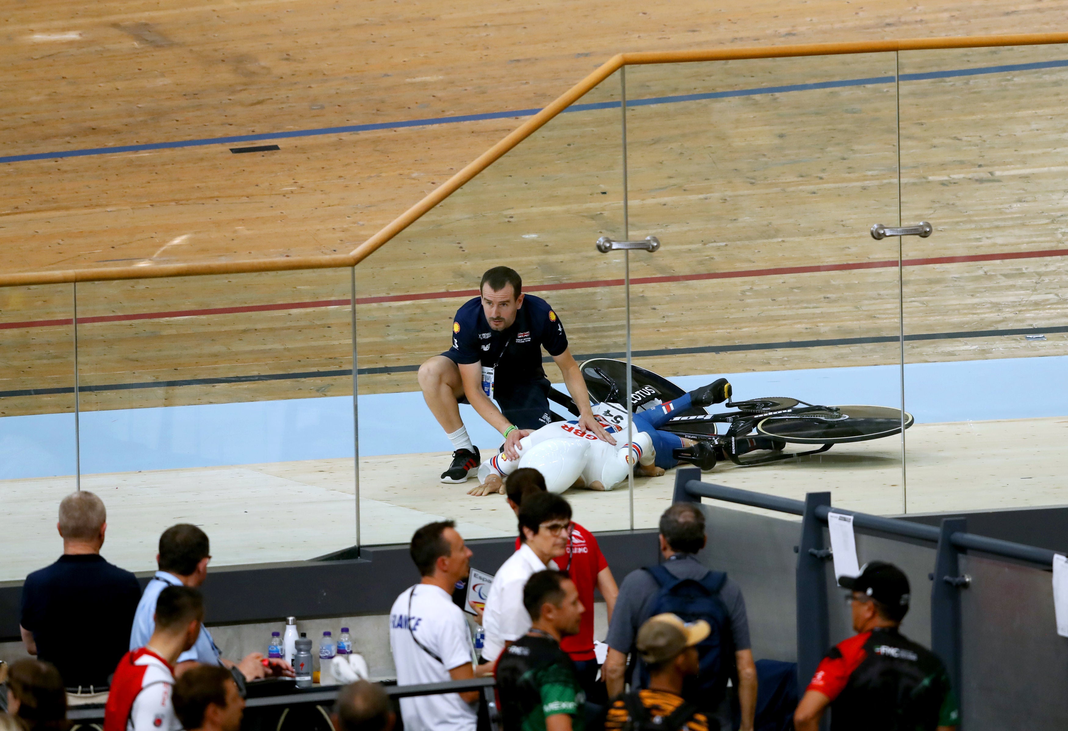 There was more woe for Charlie Tanfield at the UCI World Championships in Glasgow last summer (Will Matthews/PA)