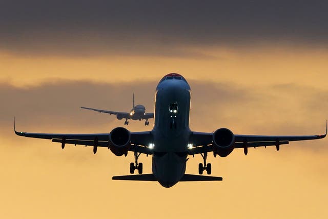 Airlines will be forced to publish the environmental impact of their flights on booking websites under new plans (Gareth Fuller/PA)