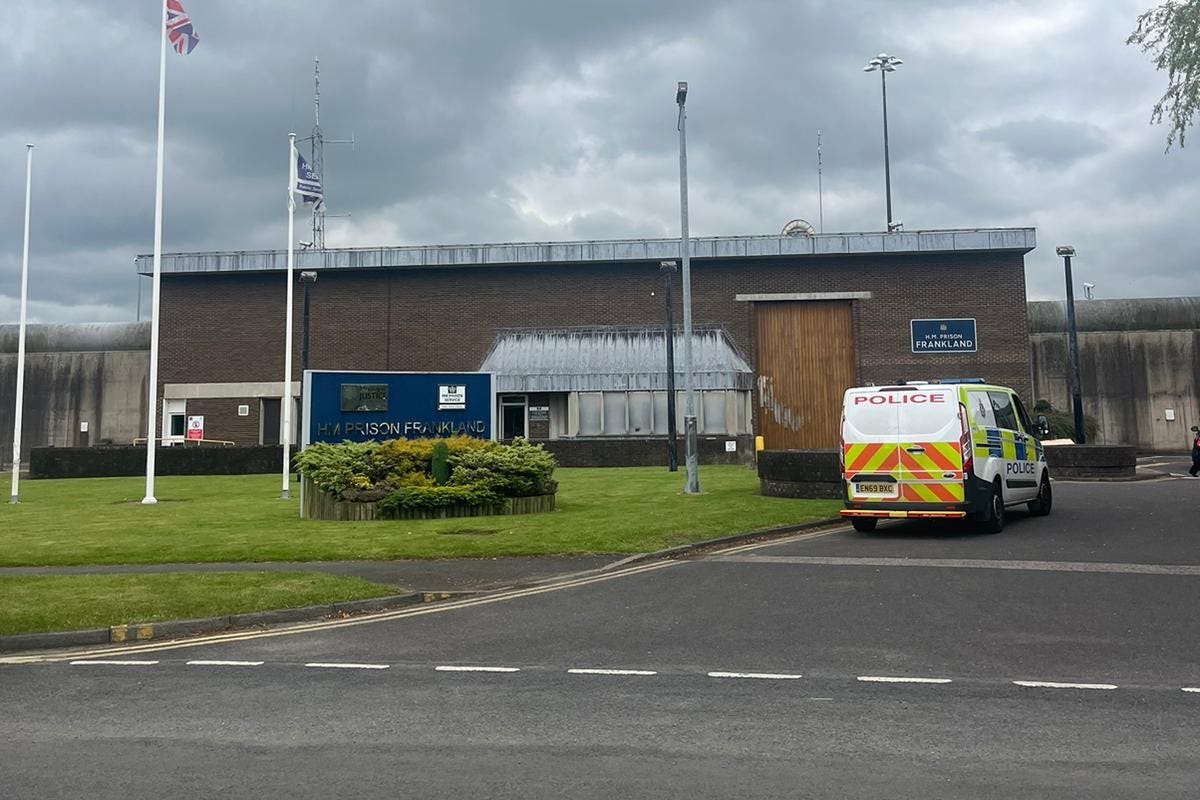 The officer was stabbed at HMP Frankland earlier today (Tom Wilkinson)