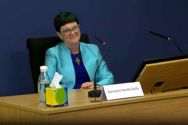 Baroness Lucy Neville-Rolfe previously served as a business department minister where she was responsible for postal affairs (Horizon IT Inquiry/PA)