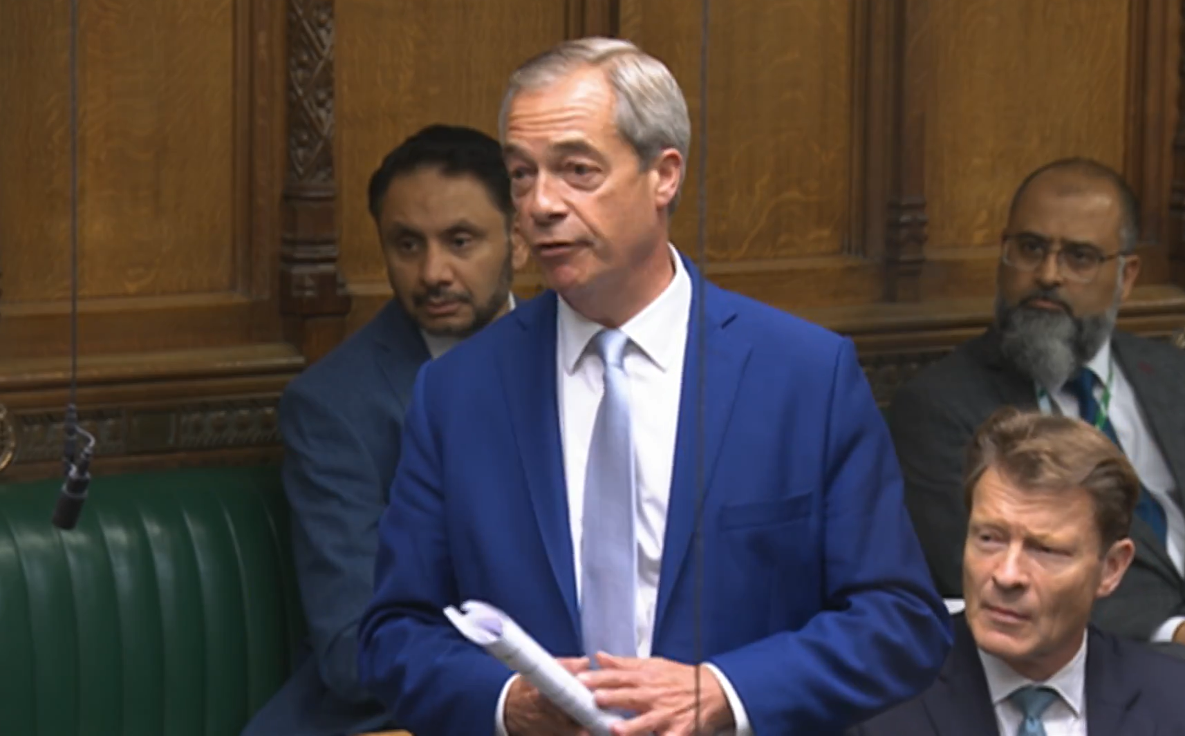 Reform UK leader Nigel Farage makes his maiden speech in the House of Commons