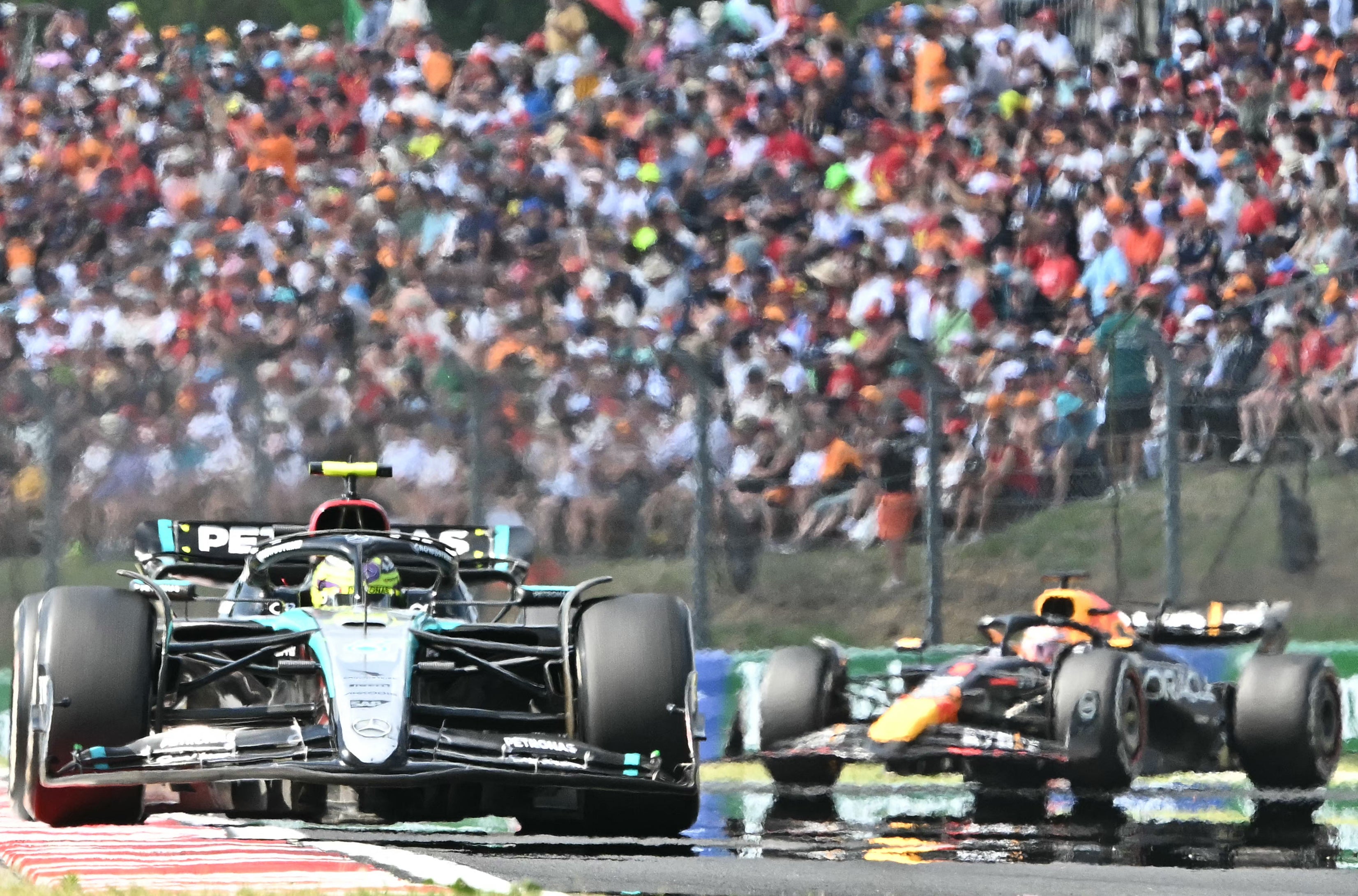 Max Verstappen and Lewis Hamilton were battling at the Hungarian Grand Prix