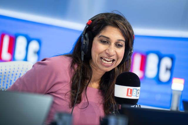 <p>Former home secretary Suella Braverman, appearing as a guest presenter on LBC on Tuesday, is among the leadership contenders but may struggle for support </p>