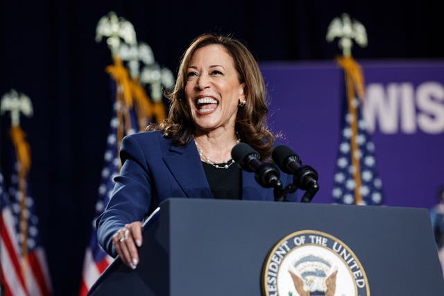 <p>Vice President Kamala Harris has traded in her former progressive policies for more moderate ones that appeal to a larger camp of people </p>