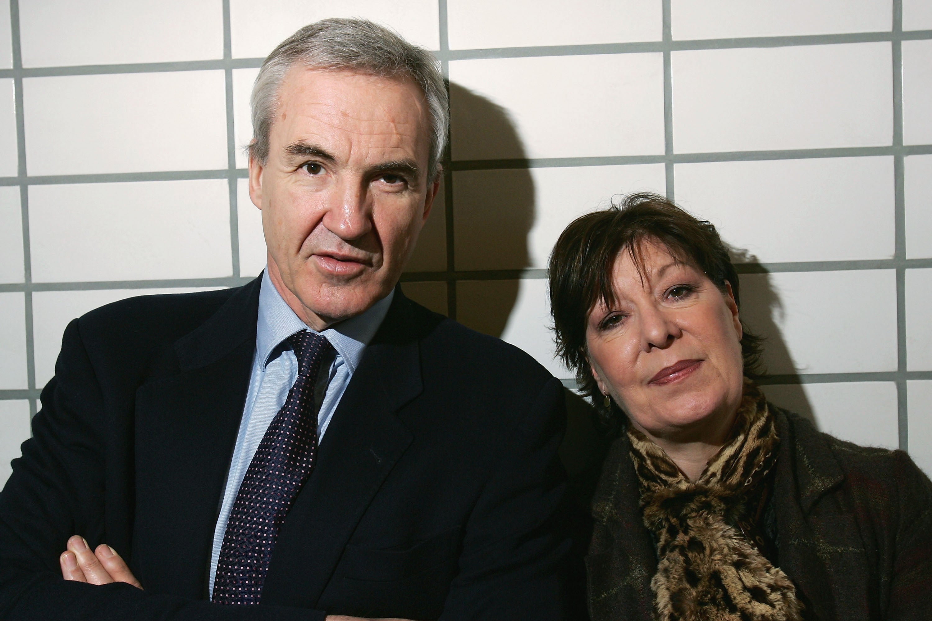 “The Bill” stars Roberta Taylor and Larry Lamb meet their real-life counterparts at Lewisham Police Station in London on November 15, 2004.