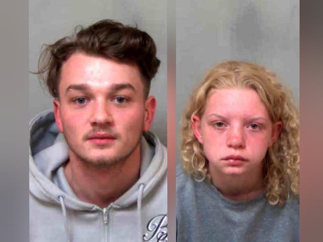 <p>Nick Barrett (left) and Summer Andrew (right), were jailed for a combined total of 15 years caught using Omegle to ‘trade and livestream’ having sex in exchange for watching a child being abused </p>