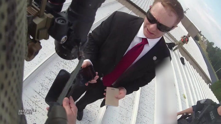 <p>New bodycam video shows moments after Trump’s assassination attempt.</p>