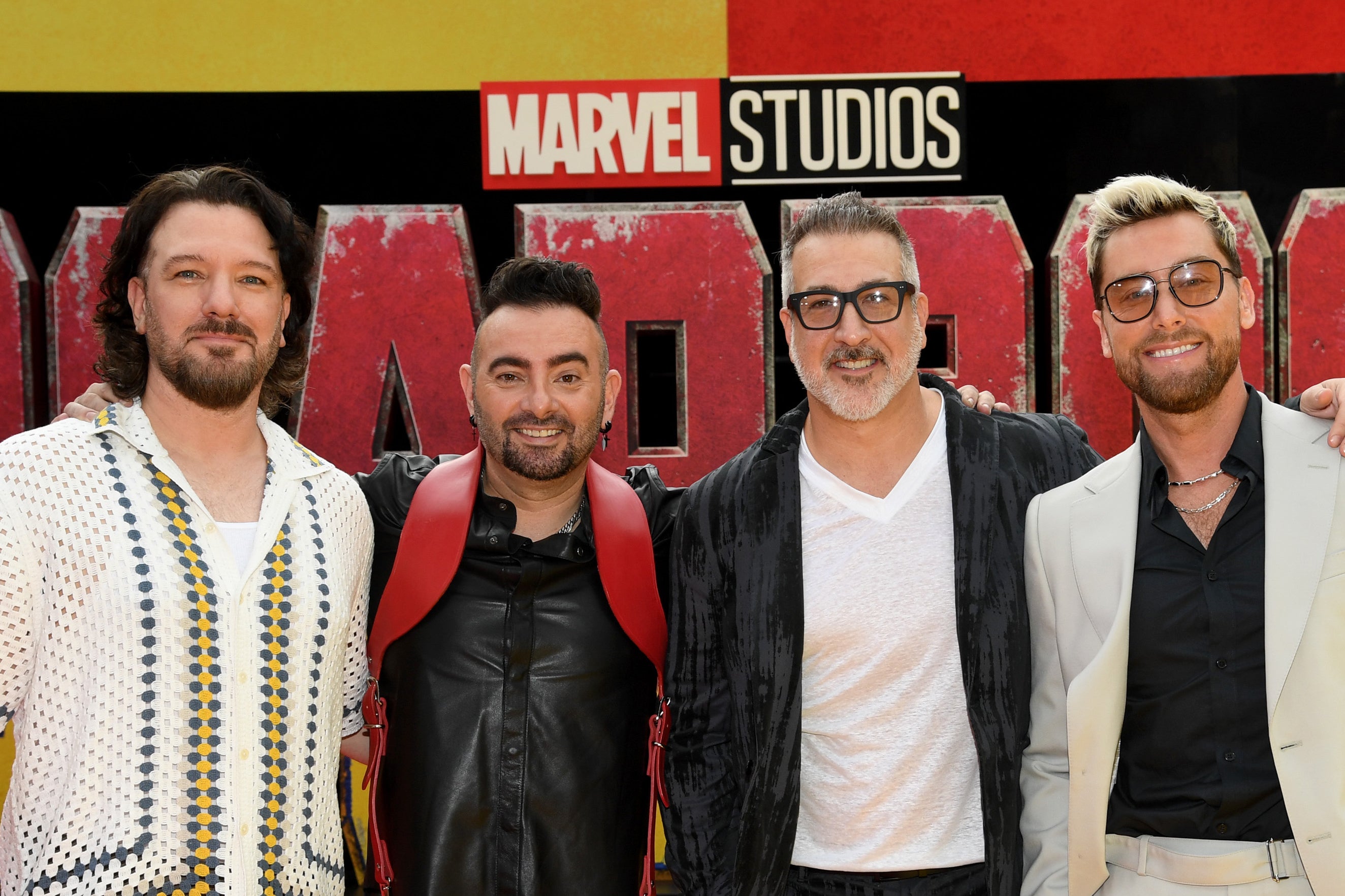 NSYNC have a get-together at the ‘Deadpool & Wolverine’ premiere