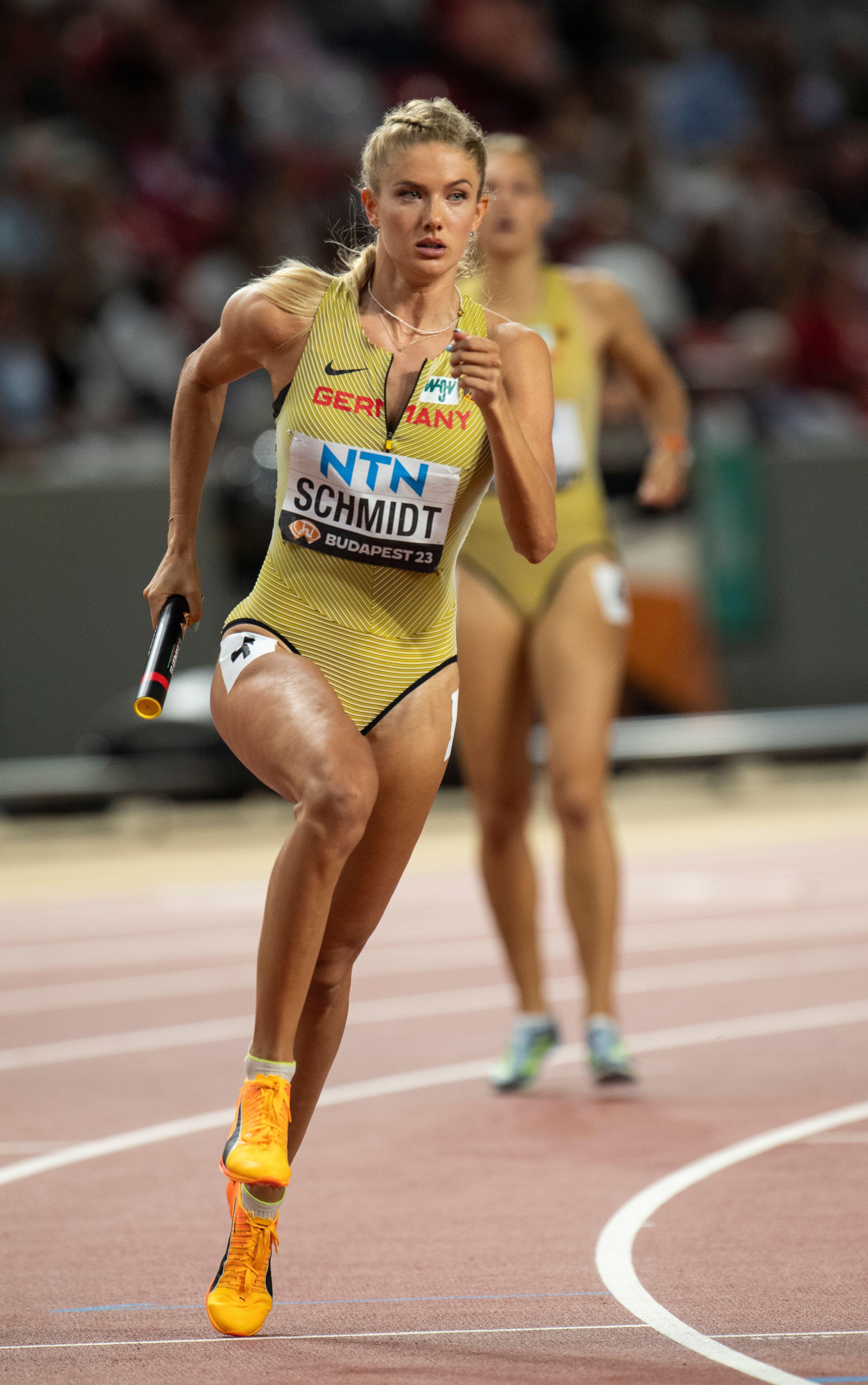 Alica Schmidt specialises in 400 metre relays (Alamy/PA)