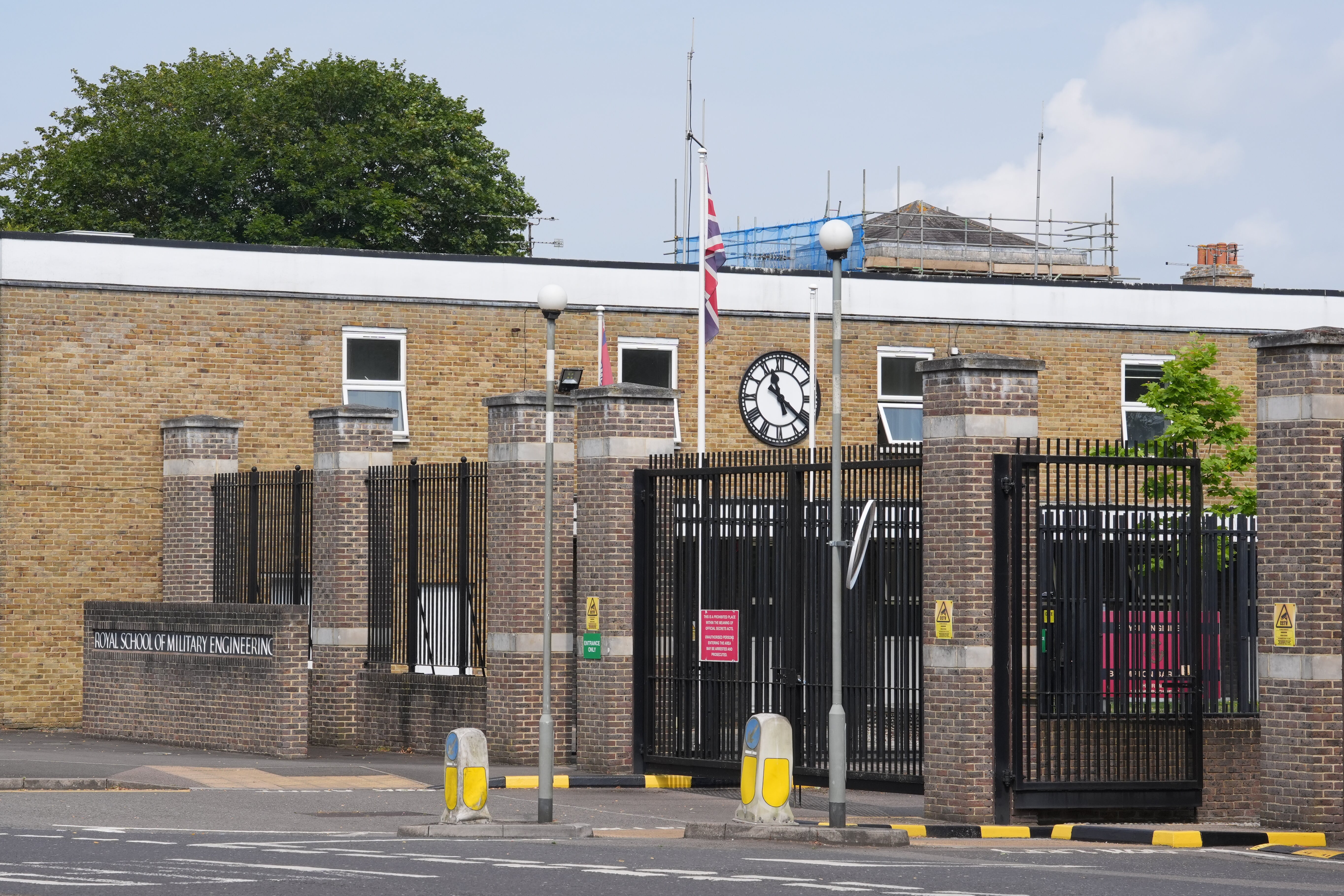 The exterior of Brompton Barracks, the headquarters of the British Army's 1 Royal School of Military Engineering Regiment