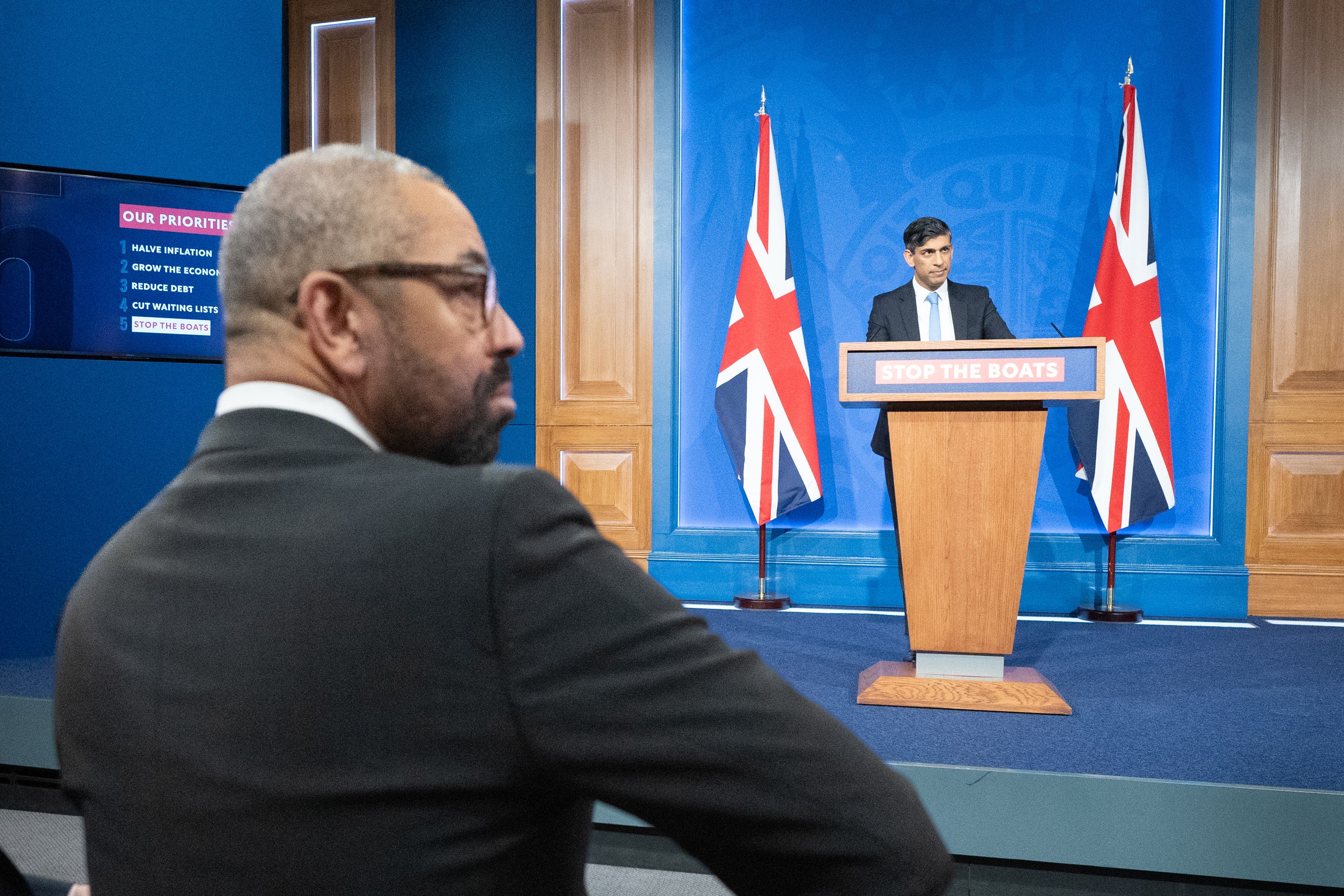 Shadow home secretary James Cleverly became the first out of the traps to confirm his ambition to replace Rishi Sunak as Conservative Party leader (Stefan Rousseau/PA)