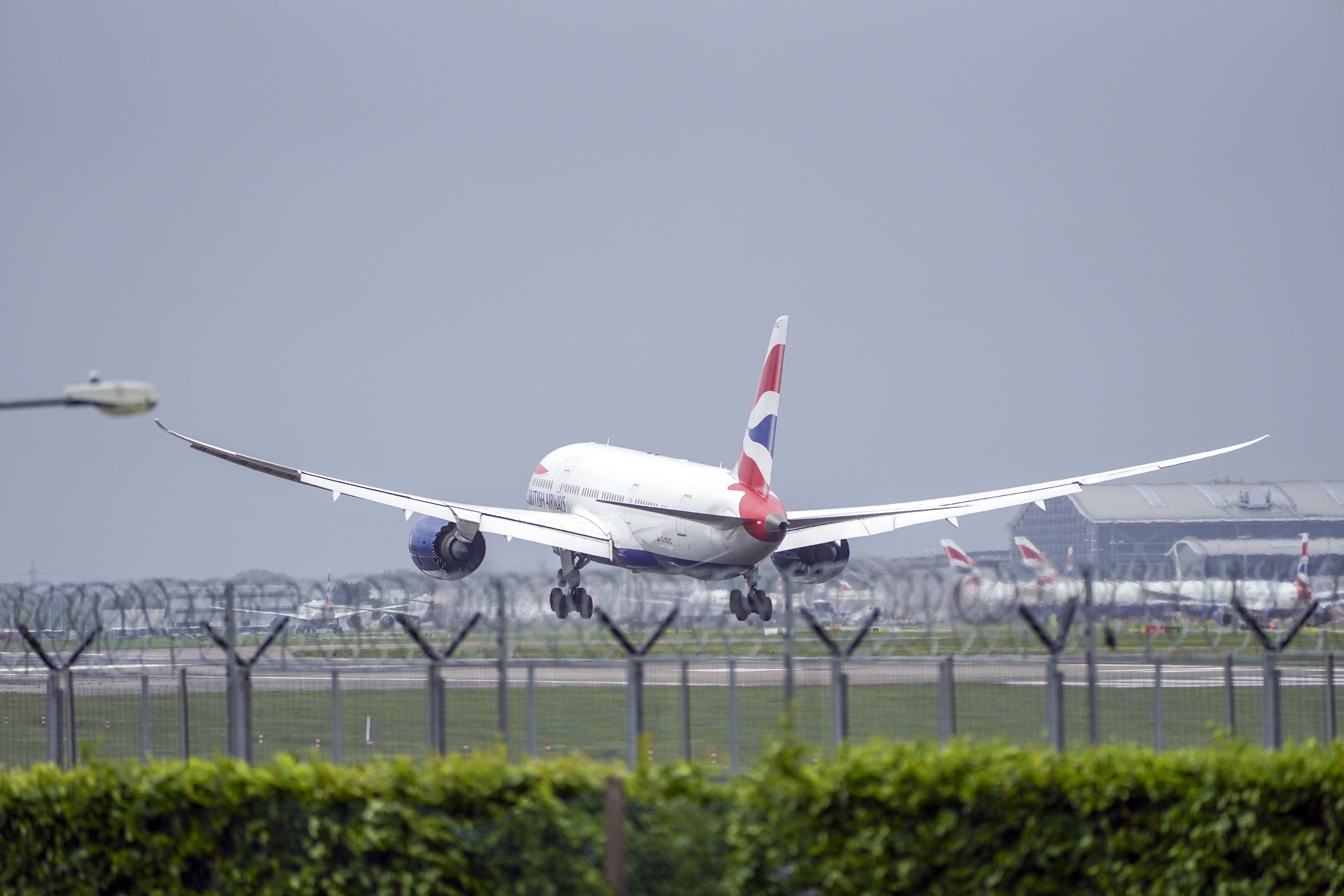 Operations continued as normal at the airport (Steve Parsons/PA)